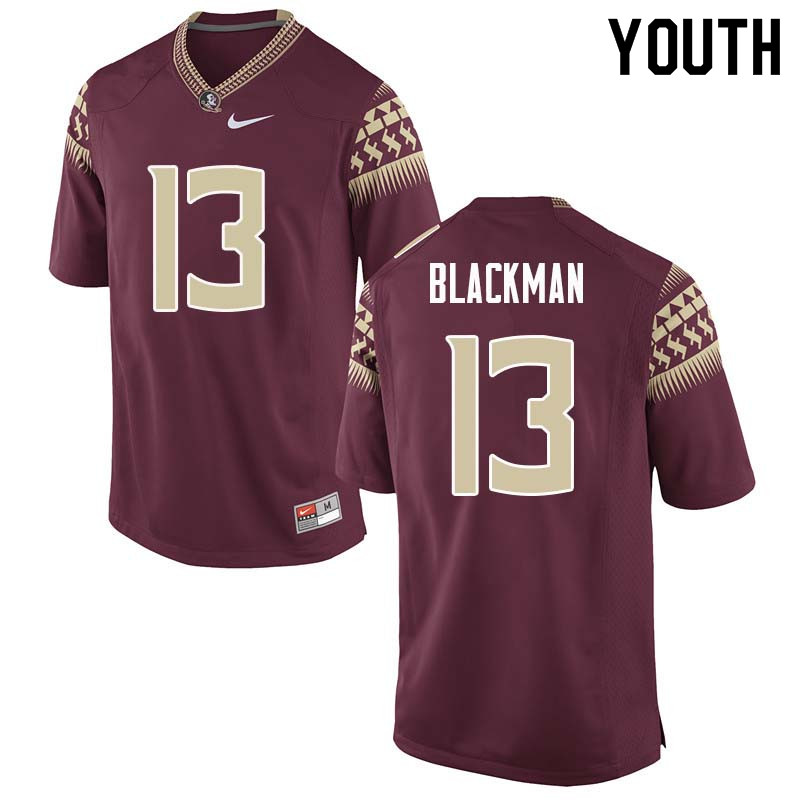 Youth #13 James Blackman Florida State Seminoles College Football Jerseys Sale-Garnet - Click Image to Close